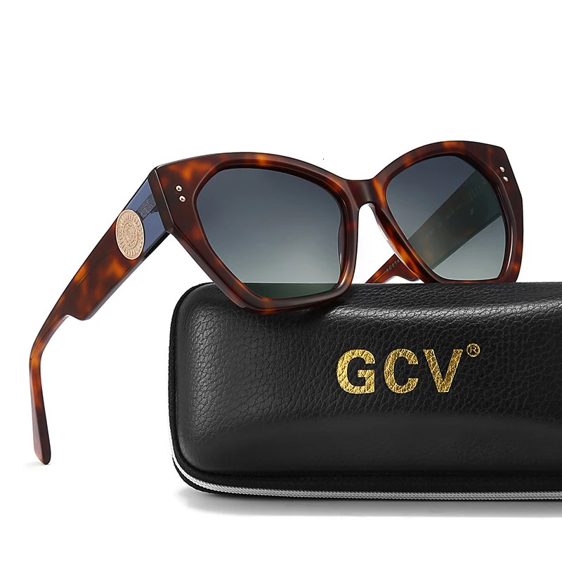 GCV acetic acid appearance patent n womens butterfly rectangular triangular polarized sunglasses UV400 fashion 241106
