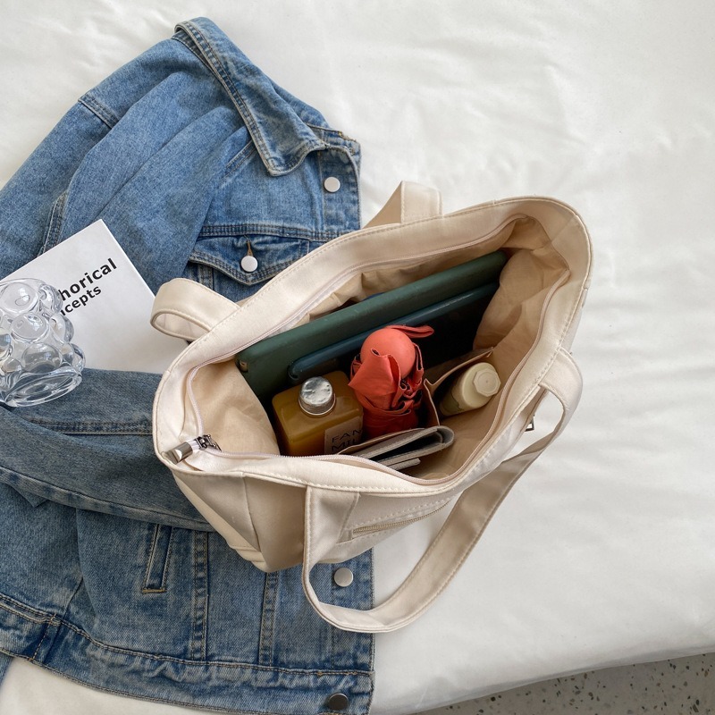 Women's Fashion Shoulder Bag Class Large Capacity Student Tote Bag New Canvas Commuter Handbag Carrying Bags cabas eco bag