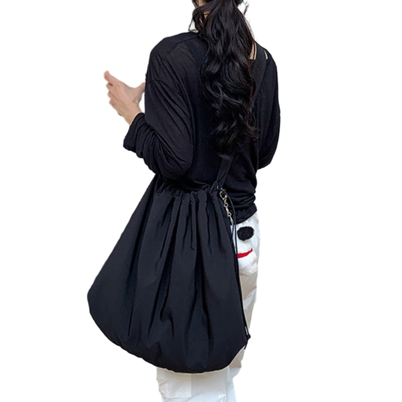 Fashion Crossbody Bag Drawstring Bag Lady Purse Casual Shoulder Bag