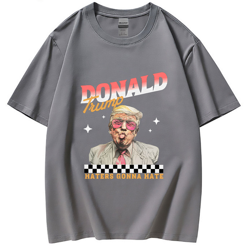 New Trump Summer Collection Half Cotton Casual Fashion Short Sleeve T-shirt Trendy Hoodie