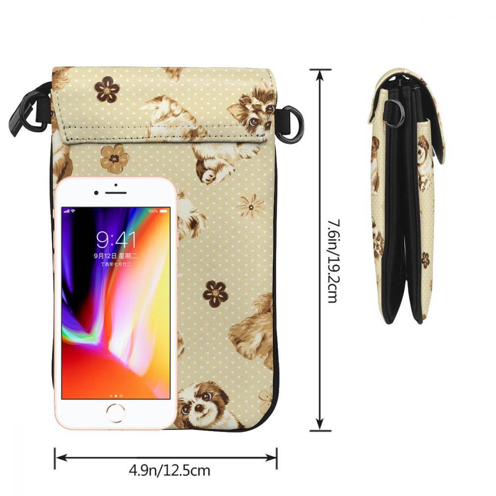 Luxury Handbag Puppy Print Simple Square Bag Quality Phone Pouch Leather Women's Designer Handbag Small Shoulder Messenger Bags