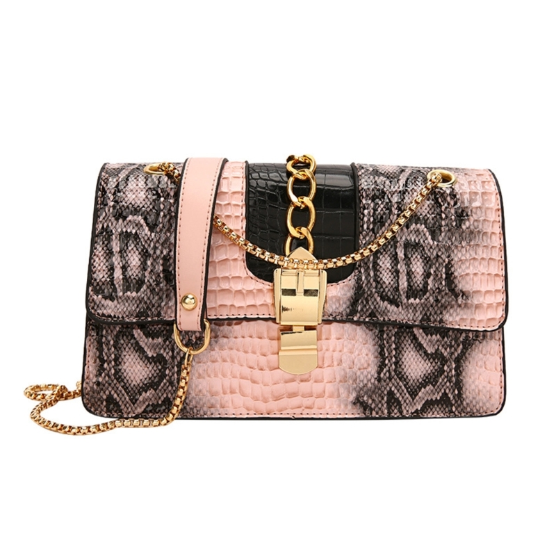Fashionable Stone Patterned Chain Handbag for Women Versatile and Stylish Shoulder Bag 517D