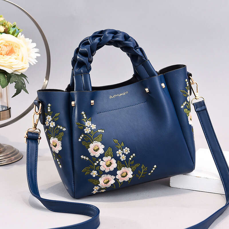 2024 New Chinese style Flower Handheld Women's Bag Trendy Fashion Single Cross Shoulder Bags