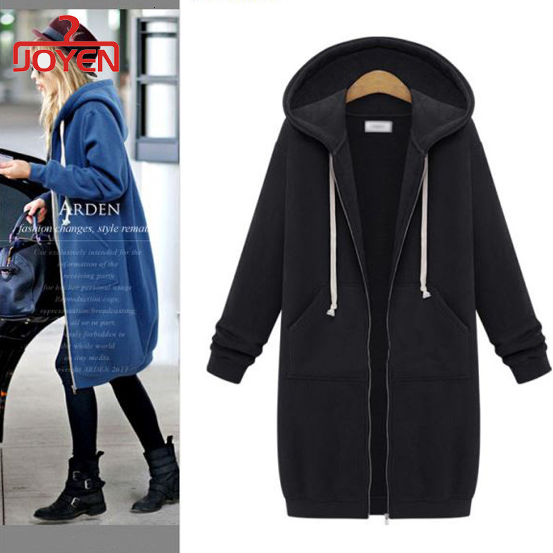 New designer autumn and winter new color straight leg Korean version medium length cardigan hooded zipper loose hooded sweatshirt women's clothin