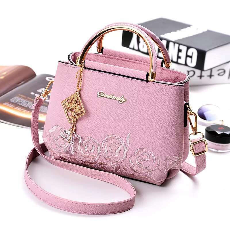 Fashion Handheld New Chinese Style Water Bucket Embroidered Small Women's Single Shoulder Crossbody Bag Bags
