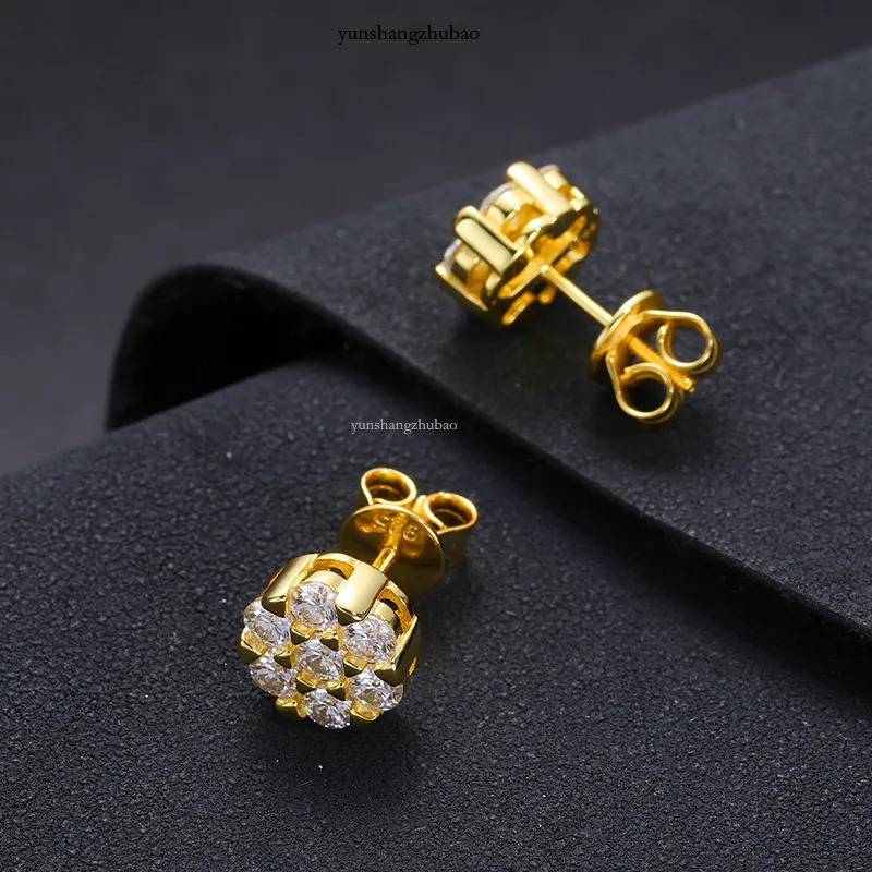 Passed Test Men Women D Color 3mm Moissanite Sterg Sier Gold Plated Bg Dia Studs Earrings Nice Gift