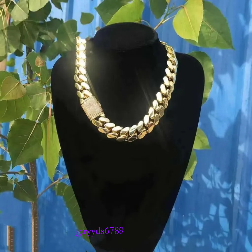 Designer Choker Moissanite dias Custom k Gold 20mm Miami Cuban Chain Necklace for women men Jewelry Wholesale