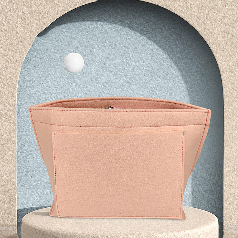 Multi-Pocket Felt Insert Bag Handbag Liner Bag Felt Cloth Makeup Bag Support Travel Portable Insert Purse Organizer