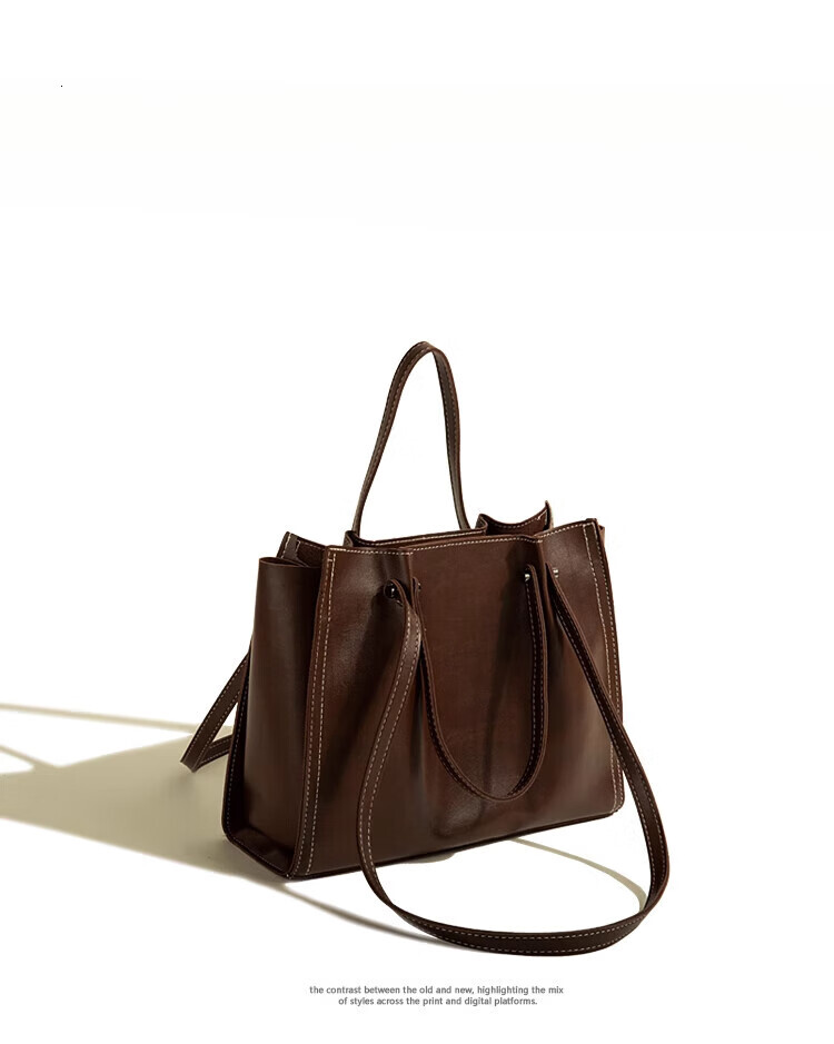 AIOSC Large Capacity Handheld Underarm New Trendy Soft Leather Commuter Bag Synthetic leather Fashion designer BagVoyage