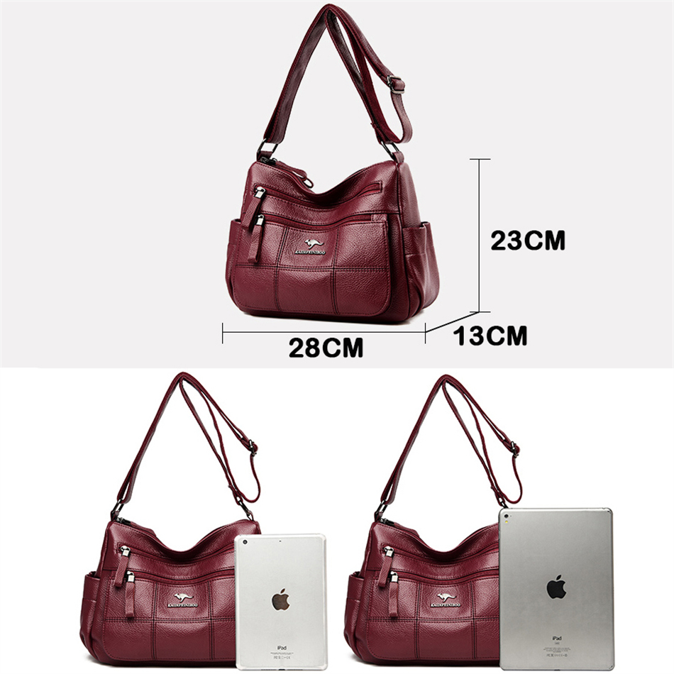 Genuine Brand Soft Leather Women Bags Luxury Handbags Purses Designer 2022 Trend Shoulder Crossbody Messenger Sac for Female