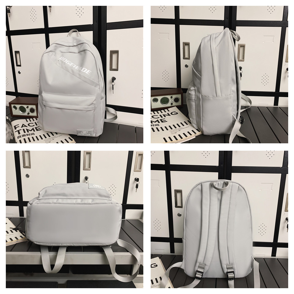 Casual Nylon Backpack Men Black Waterproof School Bags for Teenage High Quality Fashion Travel Tote Packbag