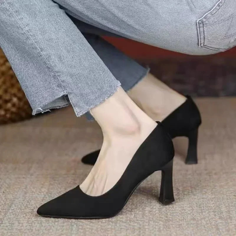 Sandals Green Women High Heels Shoes Retro Pointed Toe Sexy Pumps 2024 Summer Wedding Women Shoes Stilettos Zapatos 241106