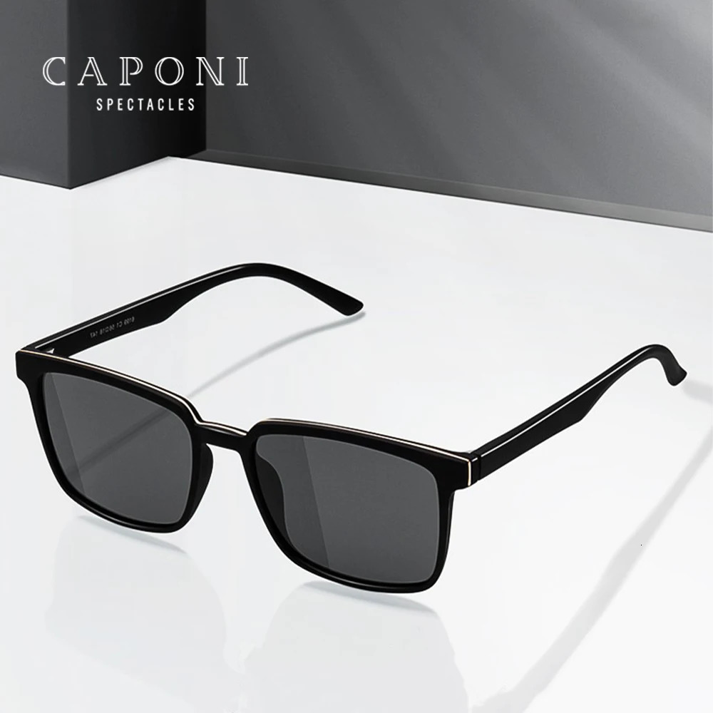 Caponi Mens Sunglasses Polarized Classic n Protective Glasses Mens Outdoor Driving Sunglasses CP6199 241106
