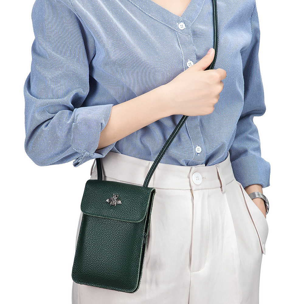 Luxury Brand Lady Phone Bag Designer Transparent Touch Screen Long Wallet Genuine Leather 2023 Women Crossbody Bag for iPhone 13