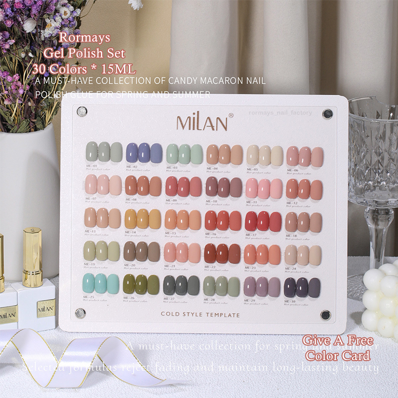 Rormays French Cream New gel Polishing 30PCS Solid White Varnish gel UV LED Durable Soaking Winter Primer Nail Art Special Kit Factory wholesale