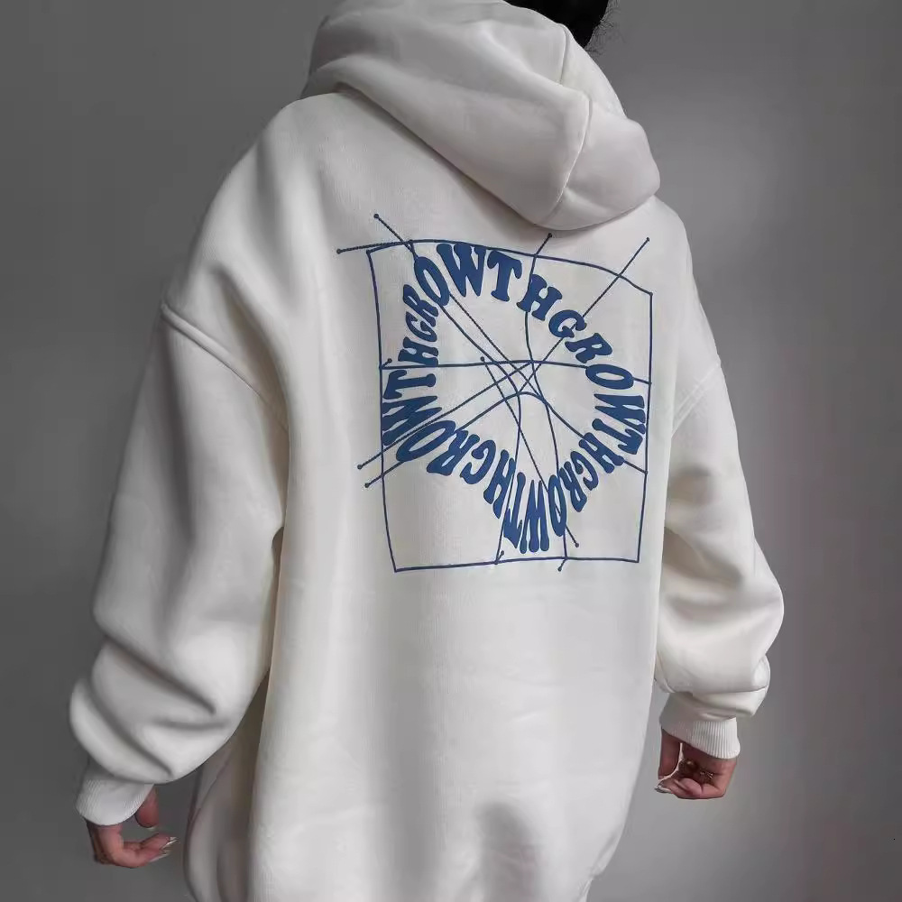 New women's casual and fashionable letter printed multifunctional top, long sleeved hooded sweater, designer trendy hoodie