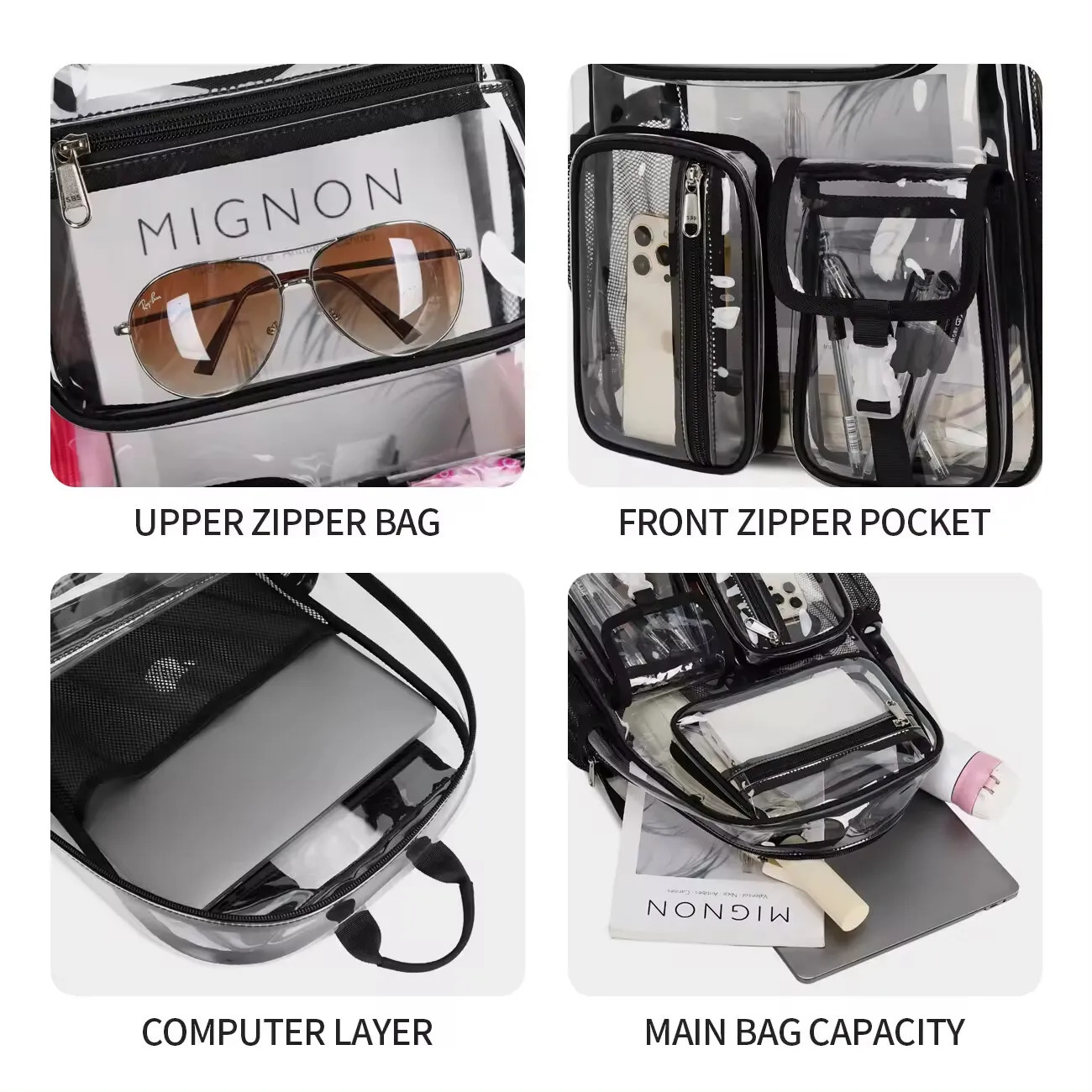 AOK TPU transparent jelly bag suitable for middle school student backpacks school backpacks and school childrens backpacks 241106