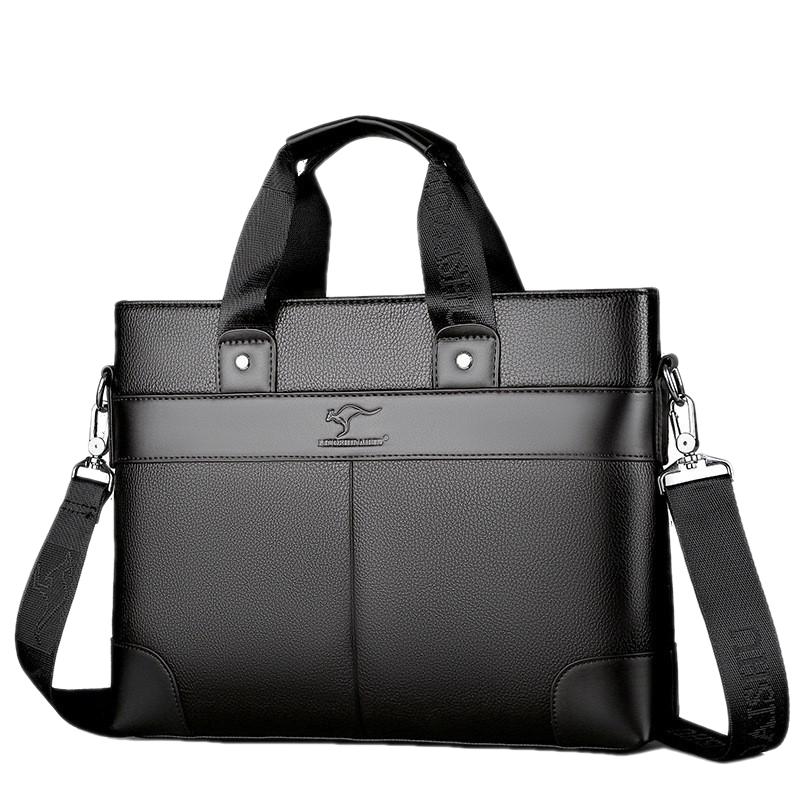 Casual Business Men's Briefcase Large Capacity Shoulder Messenger Bag Leather Man Handbag Office Laptop Bag