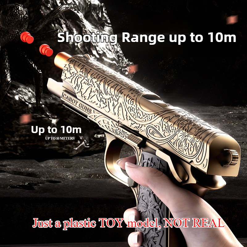1911 Colt Soft Bullets Toy Gun Fancy Archaistic Relievo Pistol Shell Ejection Pistol Foam Dart Automatic Blowback Continuous Firing Movie Prop Collect
