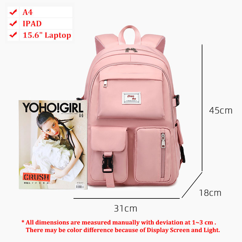 Large PC Schoolbag Backpack for High School Teenager Girls College Student 14 15.6 Inch Notebook Laptop Backpack Book Bag Female