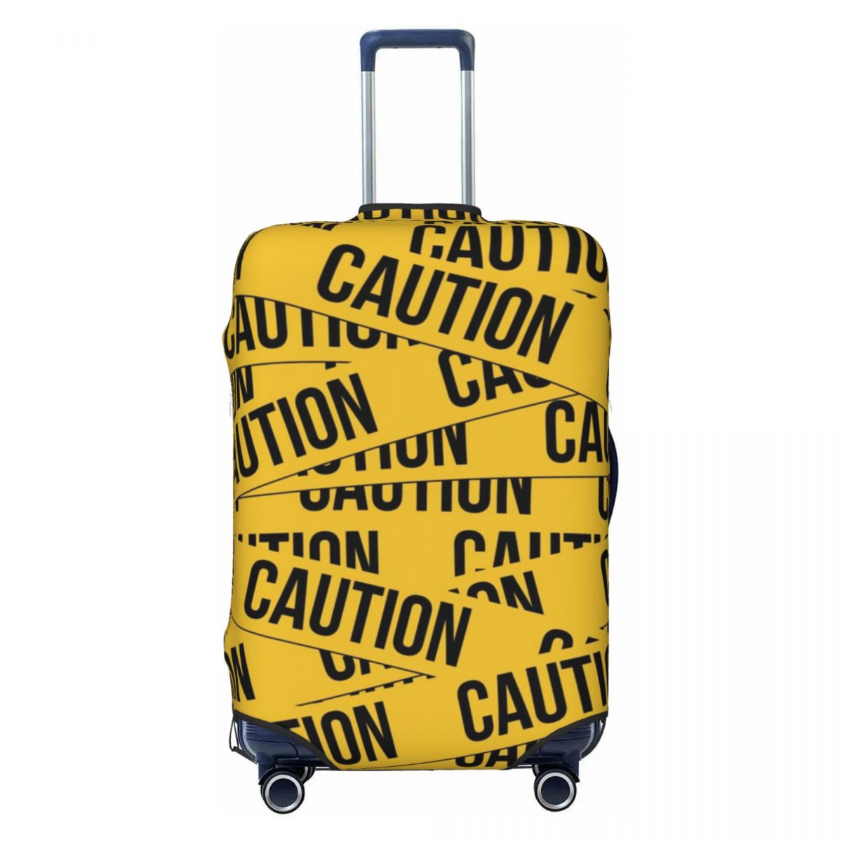 Caution Tape Pattern Suitcase Cover Crime Scene Flight Cruise Trip Elastic Luggage Accesories Protection