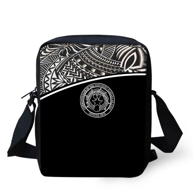 Red Northern Mariana Islands Shoulder School Square Messenger Book Bag Kids Crossbody Schoolbag Girls Book Bags Mochila Infantil