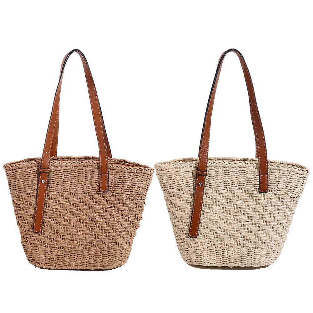 Straw Beach Bag Large Summer Shoulder Bag Vacation Bag Holiday Travel Handbag for Women