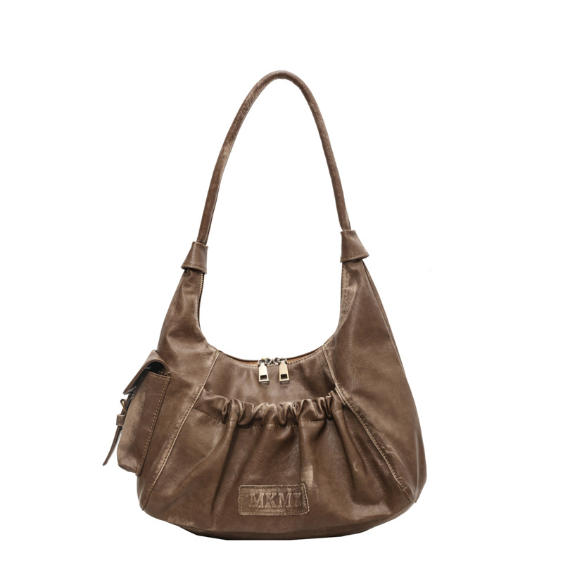 Luxury Design Fashion Zipper Underarm Bag Streetwear Grunge Vintage Handbags Aesthetic Shoulder Bags Women Casual