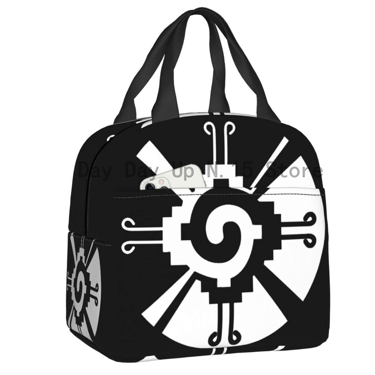 Hunab Ku Mayan Aztec Sacred Symbol Thermal Insulated Lunch Bag Women Resuable Lunch Container School Travel Storage Food Box