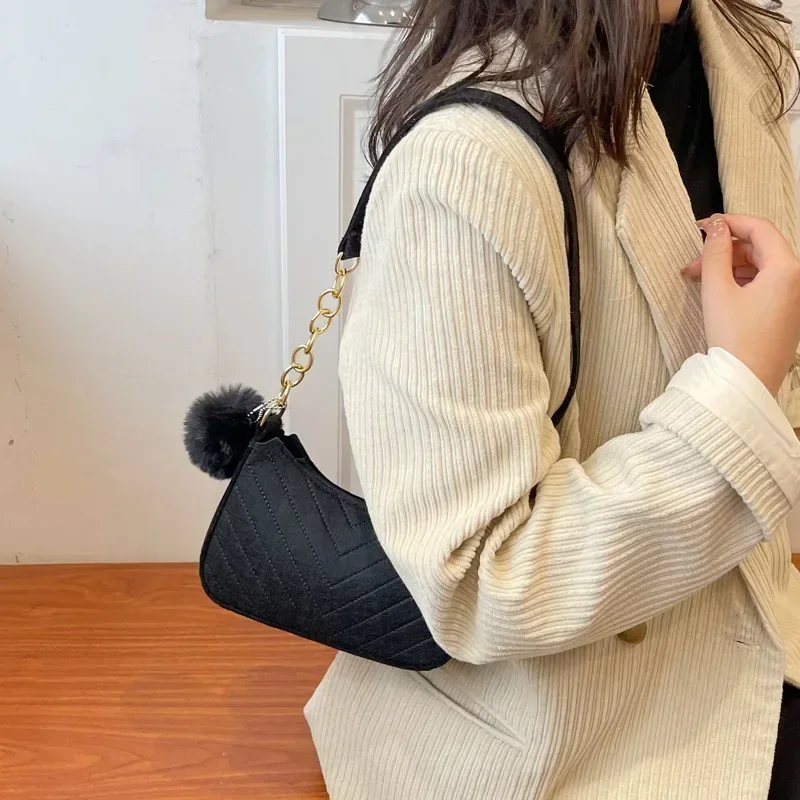 2023 New Fashion Women Handbag Solid Color Casual Mini Underarm Bag Female Chain Shoulder Pouch Hot Sale Ladies Leather Tote Bag