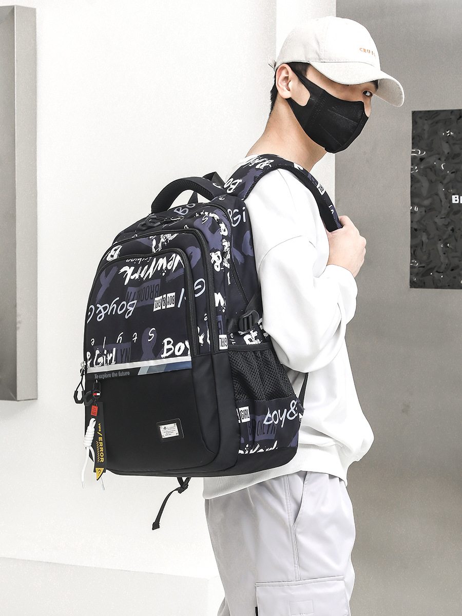 Teenage Boys School Bags High Middle School Students Schoolbag Outdoor Travel backpack Big Student Laptop Backpack Teen Bookbag