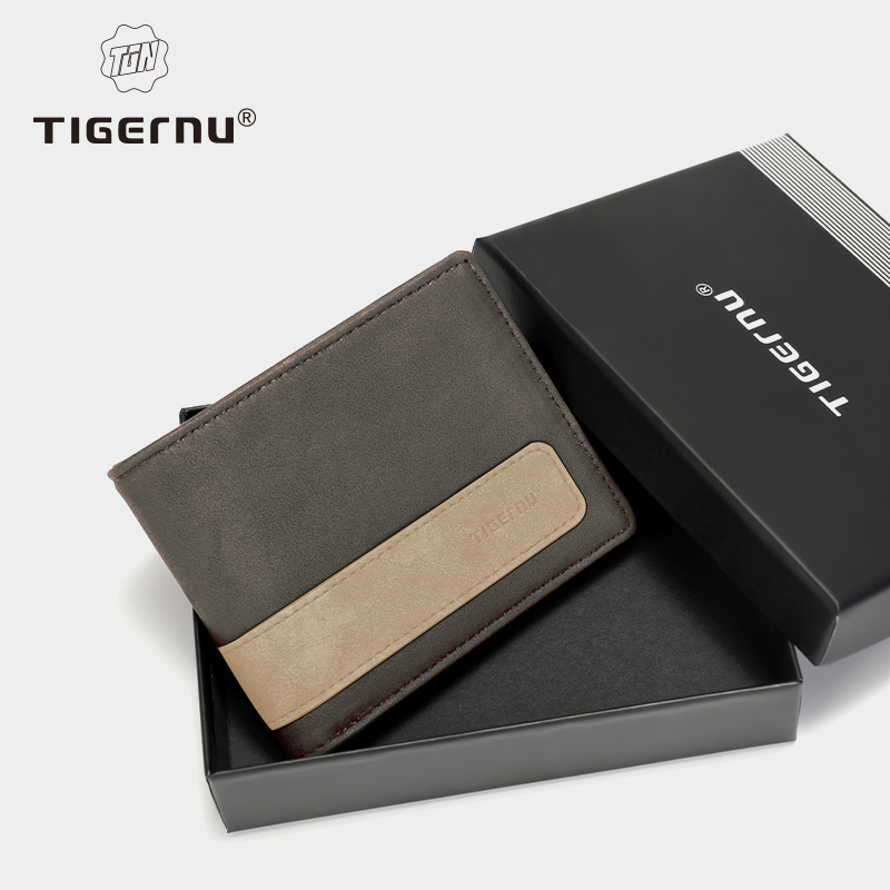 Fashion Short Wallet For Men RFID Thin Leather Wallet Casual Male Money Purse Business Brown Black Card Holder Men Passport Hold
