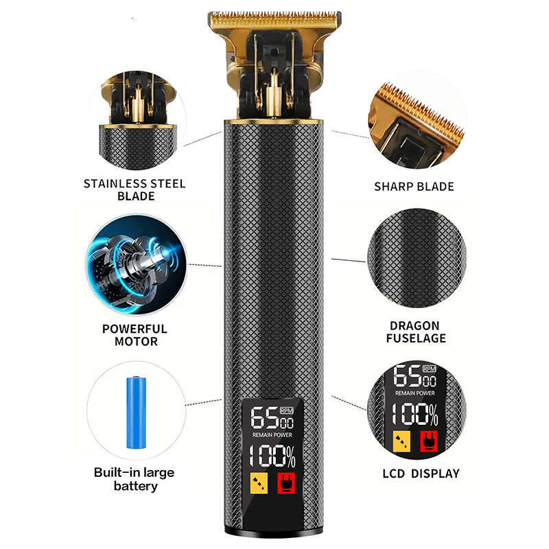 Professional 5W Electric Barber Hair Clipper Men Quiet Low-Priced Wired AC Power String Trimmer for Home metal material