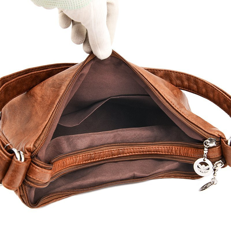 Vintage Women Shoulder Bag Fashion PU Leather Messenger Bag Designer Purse Large Capacity Handbag Travel Bag sac à main