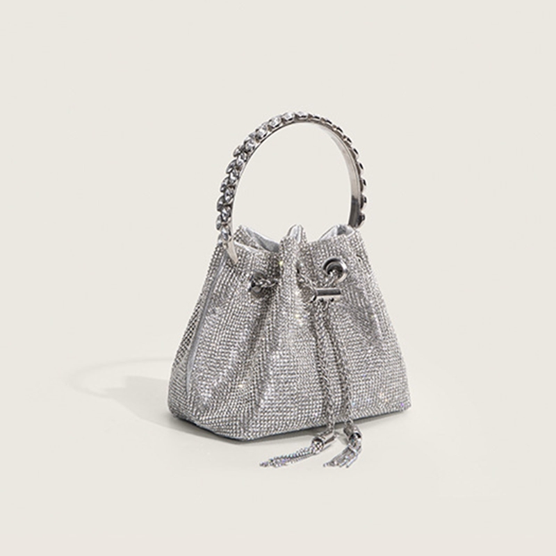 Stylish Diamonds Shoulder Bag Women Luxury Party Handbag with Colorful Rhinestone Tassel for Wedding Evening Crossbody Purse