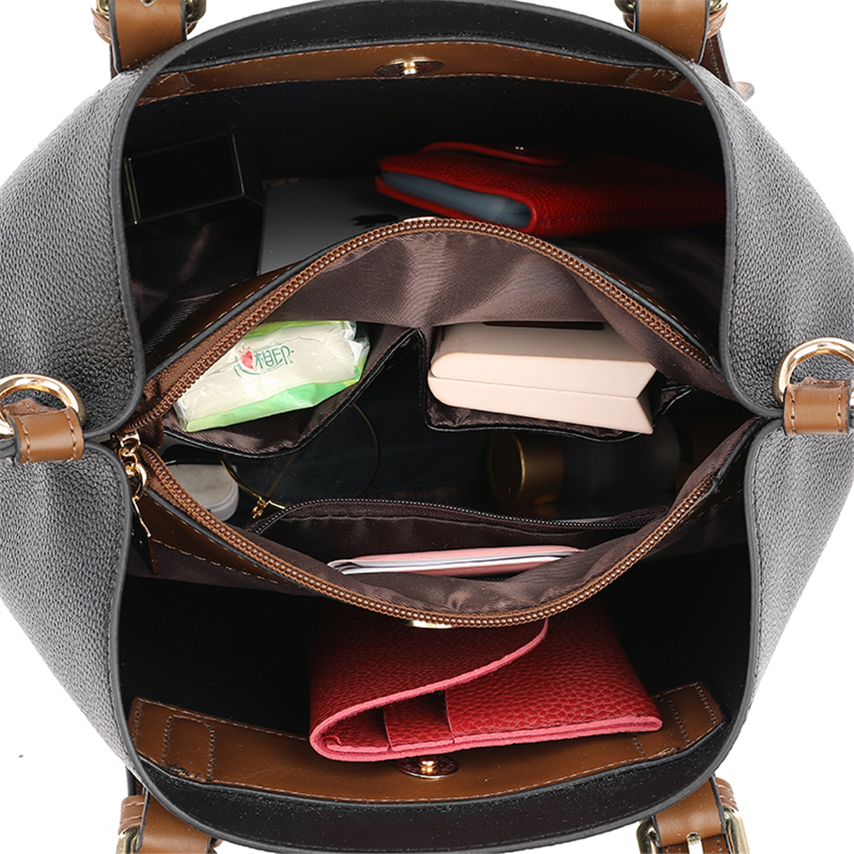 luxury Large Capacity Casual Tote Bag Leather Shoulder Crossbody Bags for Women 2024 Simple Female Shopper Bag Designer Handbag