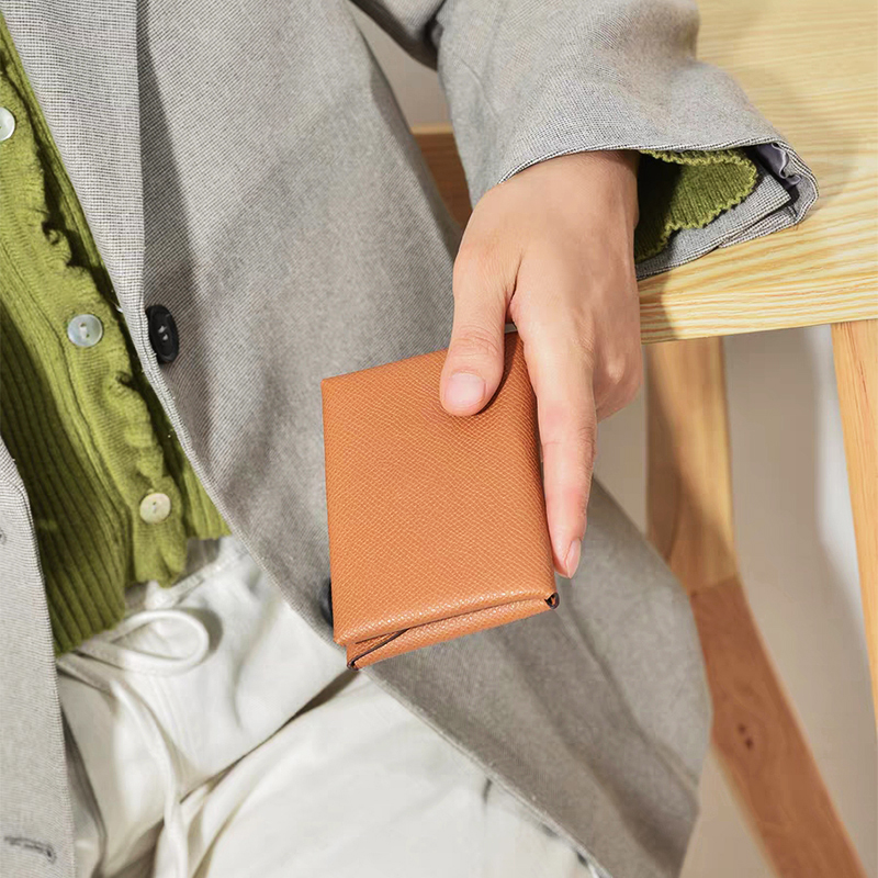 Genuine Leather Wallet Luxury Brand Card Wallet Woman Fashion Credit Card Holder Business Pillow Coin Purse Casual Coin Case
