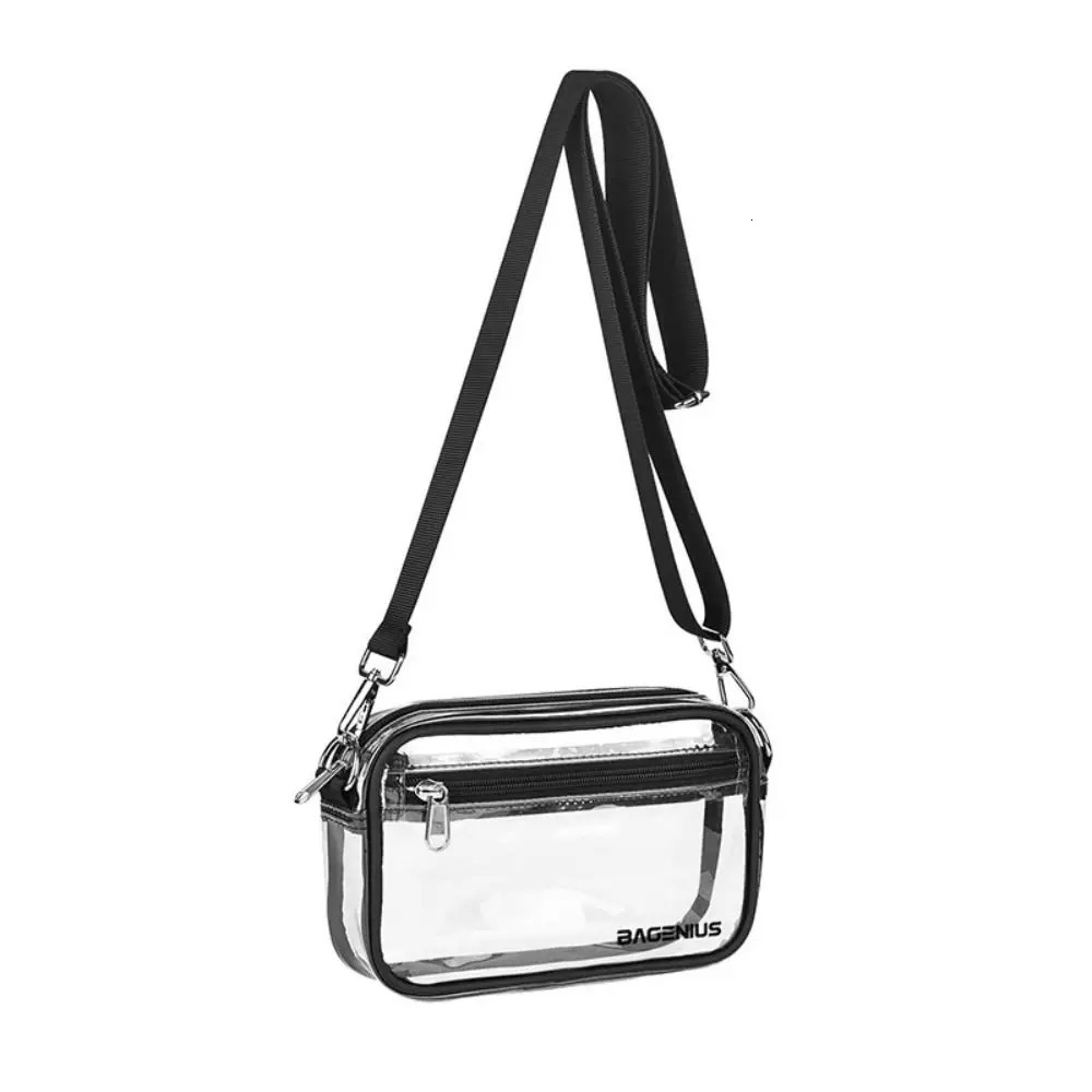MAY TREE Clear Crossbody Bag Stadium approved Clear Messenger Bag suitable for work travel concerts and sports events 241107
