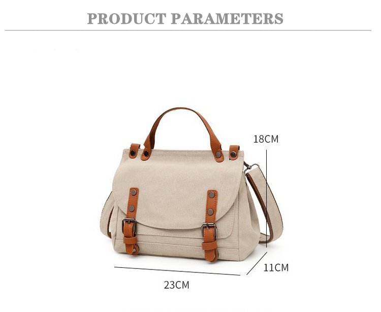 New retro doctor canvas bag portable messenger bag large capacity commuter ladies fashion shoulder bag
