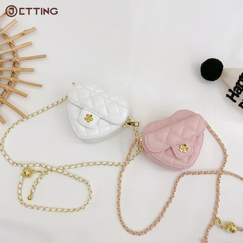 Cute Mini Luxury Heart Shaped Crossbody Bags For Women Girls Princess Coin Change Purse Chain Trend Shoulder Crossbody Bag