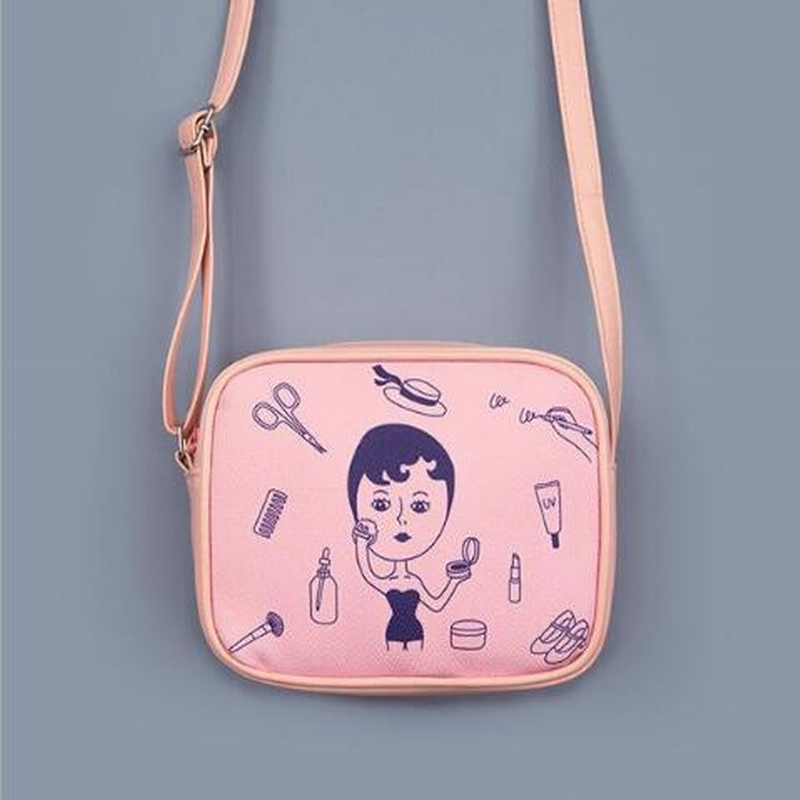 pink handbags Bags Flap Shape Solid Handbags Single Fresh Girl Small Messager Bags PU School Girl Bags