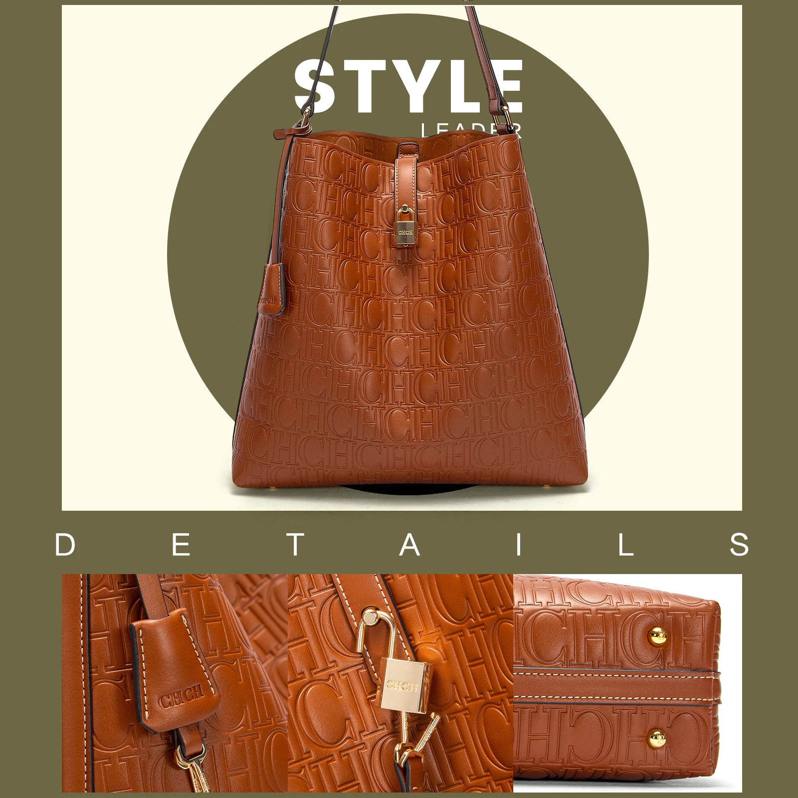 Vintage Bags Pure Color Women's Tote - Retro Classic Letter Print Large Capacity Versatile hot Style Fashion Shoulder Bag