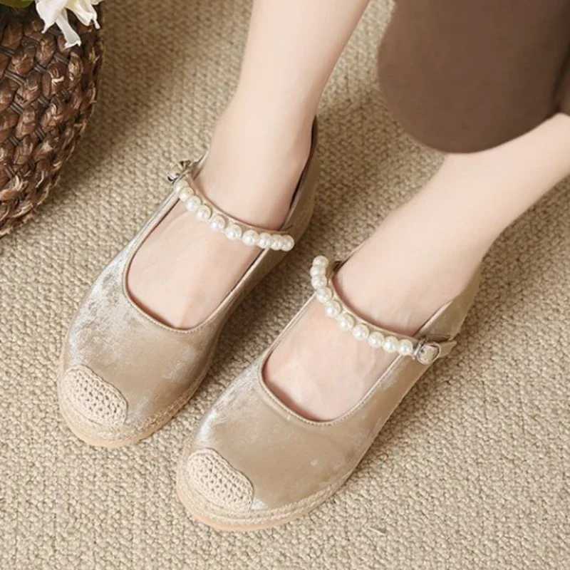Casual shoes High H Wen Marie Janes Shoes New Weave Wedges Platform Dress Party Shoes 2024 Spring Re Sandals Pumps Fem Zapatillas Z241107