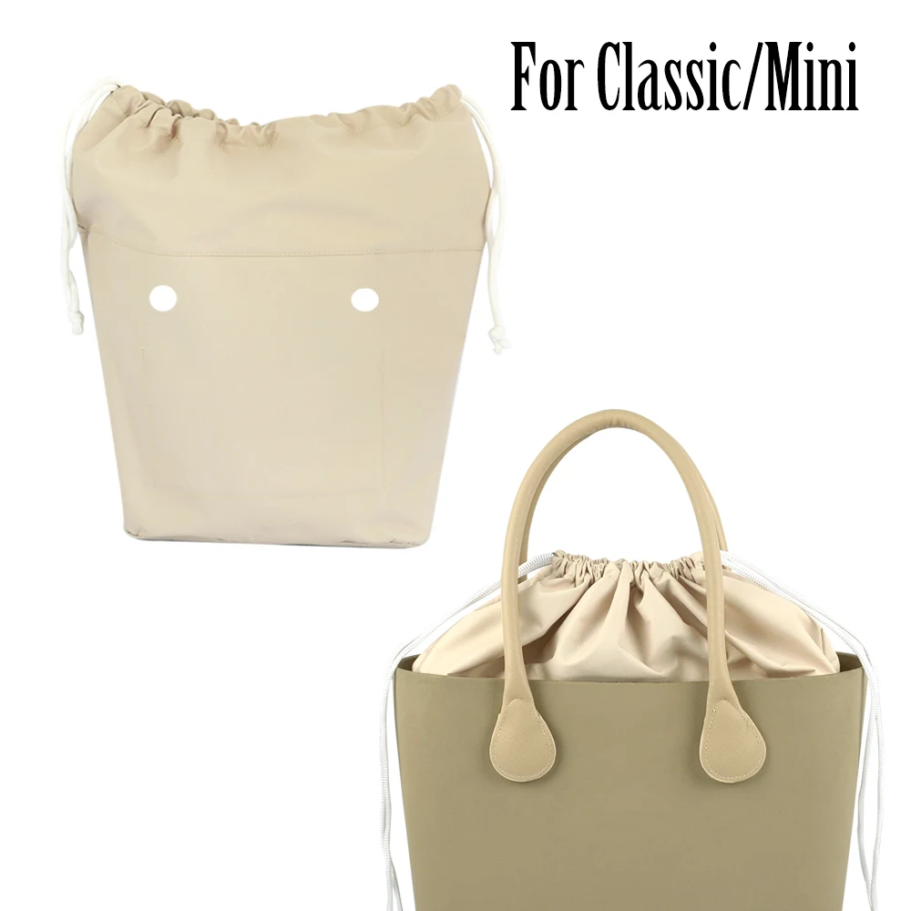 New Arrival Large Capacity Insert Inner bag for Big Mini Obag Classic Mini Drawstring Colorful Inner Microfiber Fabric for O Bag