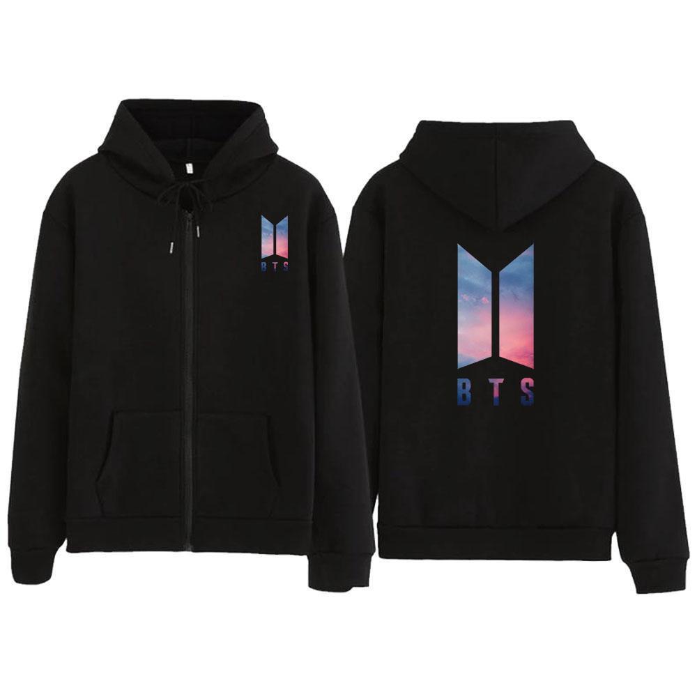 New singer duo plus size personalized zipper hooded sweatshirt suitable for both men and women, designer trendy T-shirt