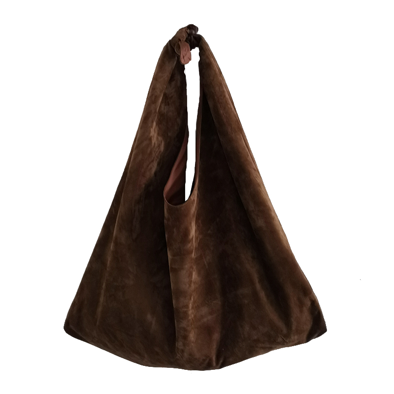Faux Suede Shoulder Bags Women Retro Knotted Large Capacity Big Crossbody Bag Handbag Designer Handbags High Quality