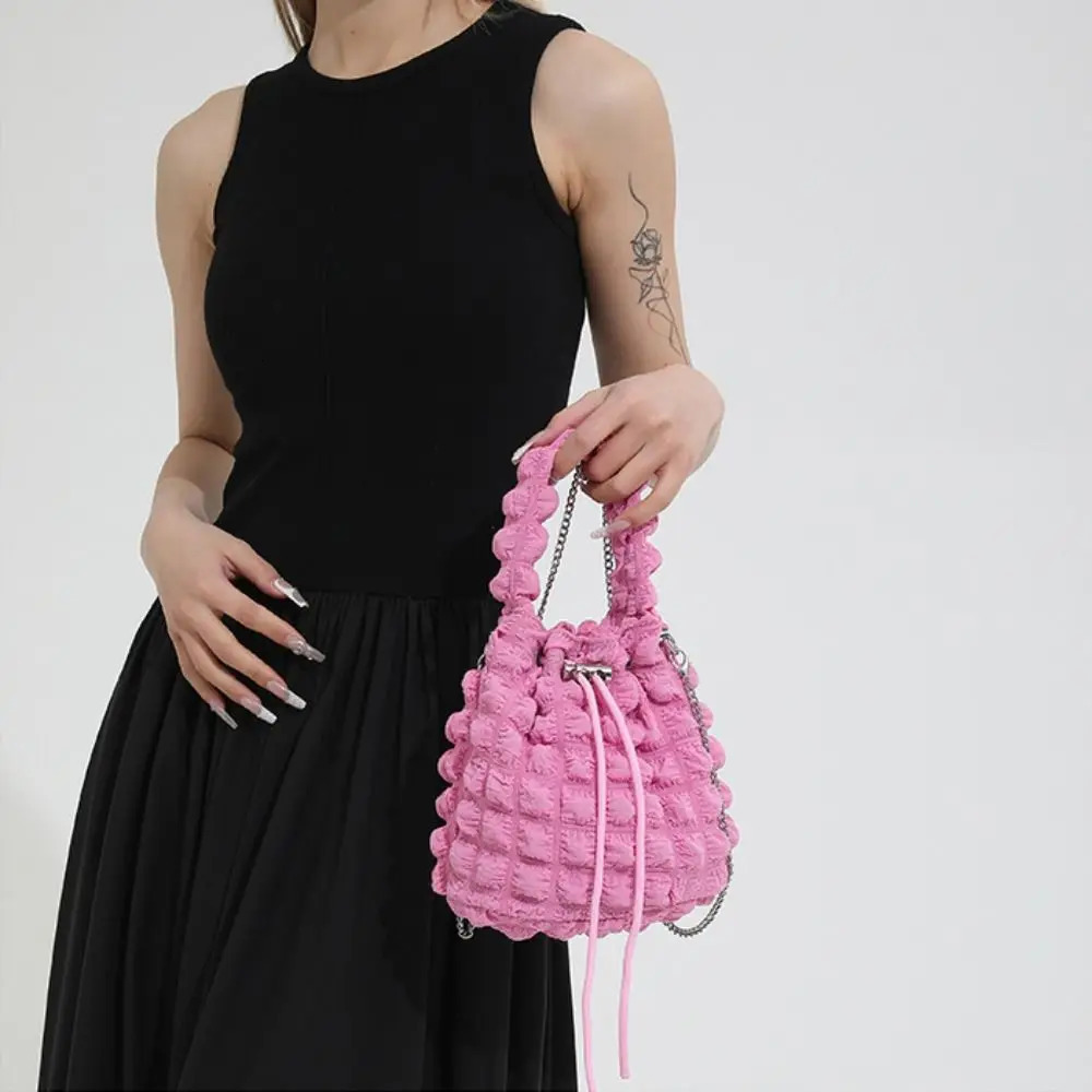 Home>Products>Fashion Y2K Inflatable Bucket Bag>Flat Nylon Drawstring Bag 241106