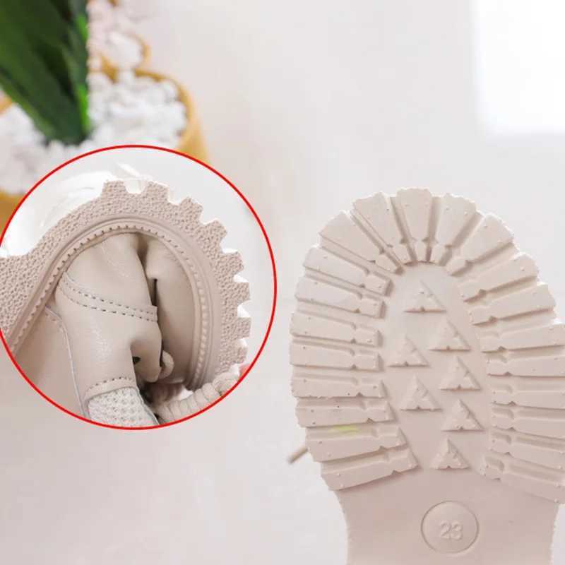 Childrens Soft-Soled Non-Slip Zipper Boots Boys Girls Leather Waterproof Splicing Short Boots 2-10 Years Old ShoesXJ241206