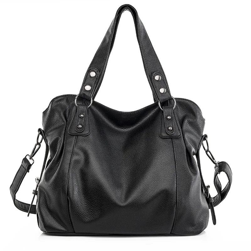 Women's Large Hobos Shoulder Bag Quality Pu Leather Retro Sweethearts Handbags Commuter Shopper Travel Female Crossbody Bags Sac