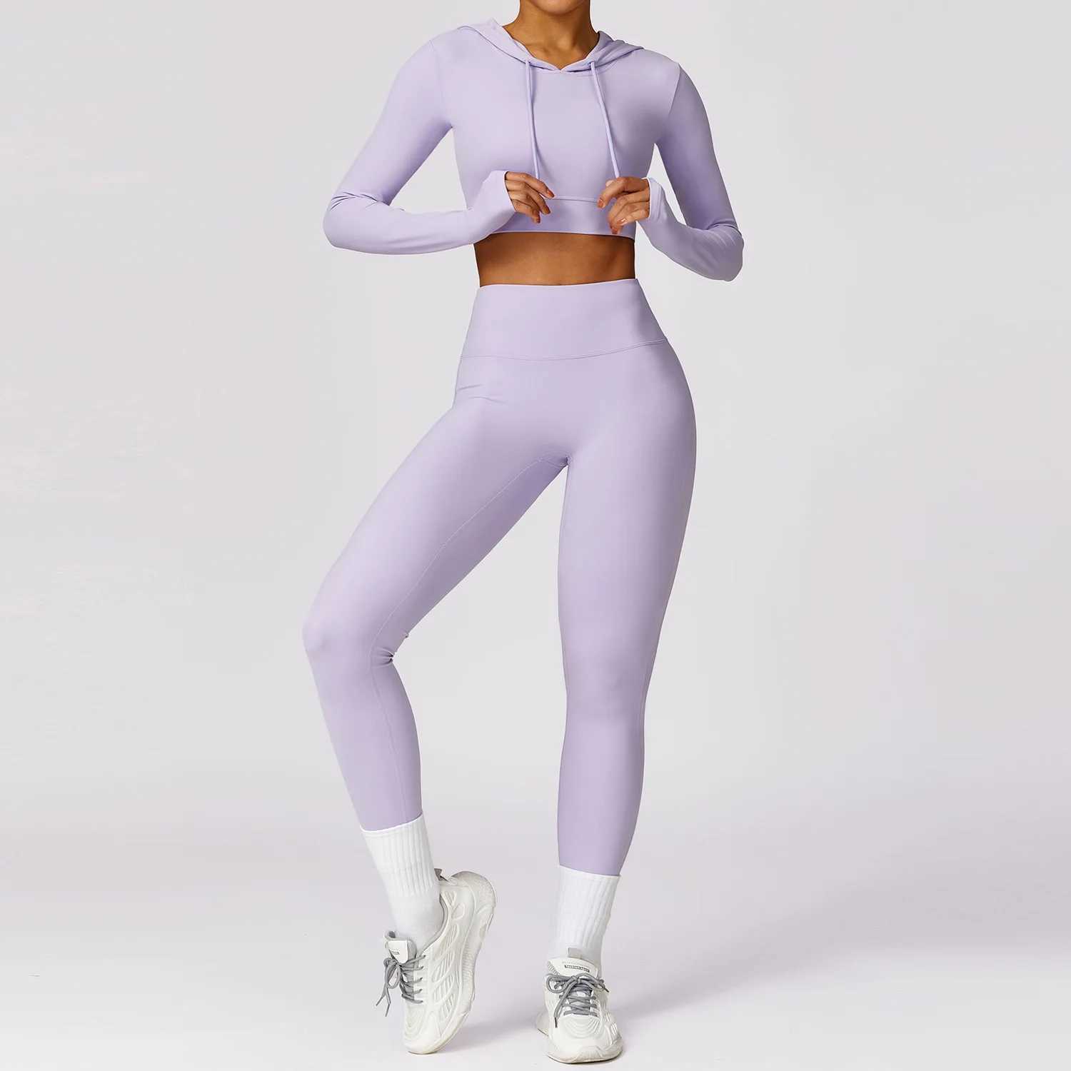 Women's Tracksuits 2pcs Seamless Yoga Set Gym Clothes Sportswear Yoga Suit For Women Tracksuit Fitness Long Sleeve Crop Top Sports Bra Gym Leggin